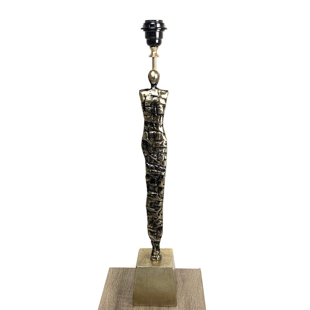 Shaman Antique Brass Table Lamp