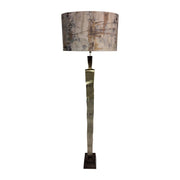 Totem Nickel & Champagne Floor Lamp with Rocke Bespoke Shade