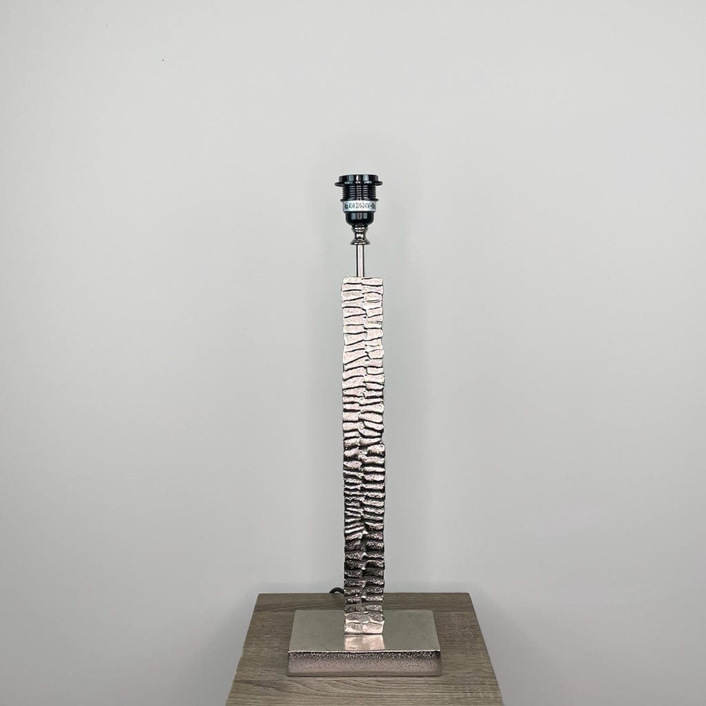 Paperbark Small Table Lamp Luxuriant Silver with Choice of Shade