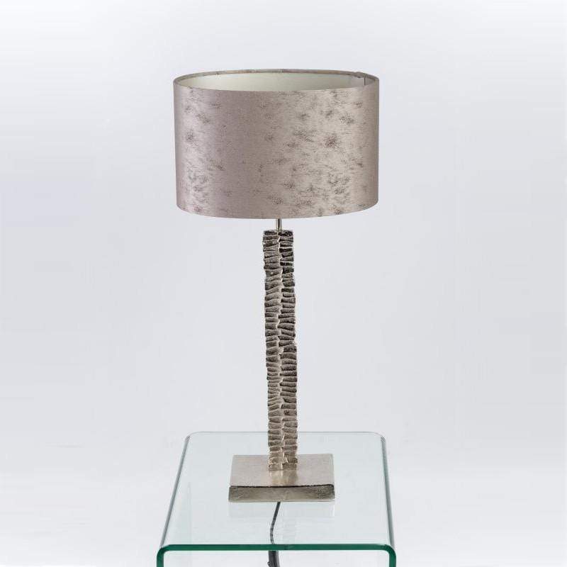 Paperbark Small Table Lamp Luxuriant Silver with Choice of Shade