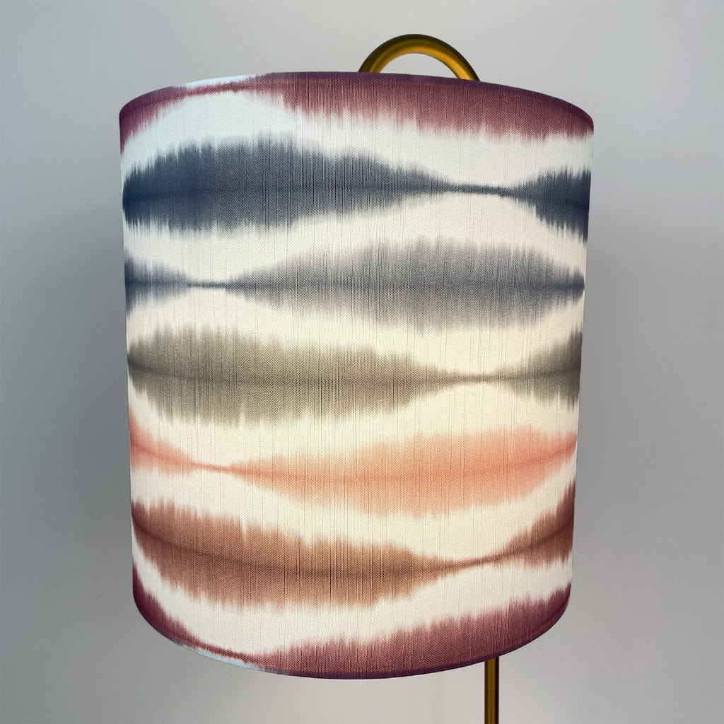 Bronze Idra Floor Lamp with Usuko Cranberry/Rose Lampshade