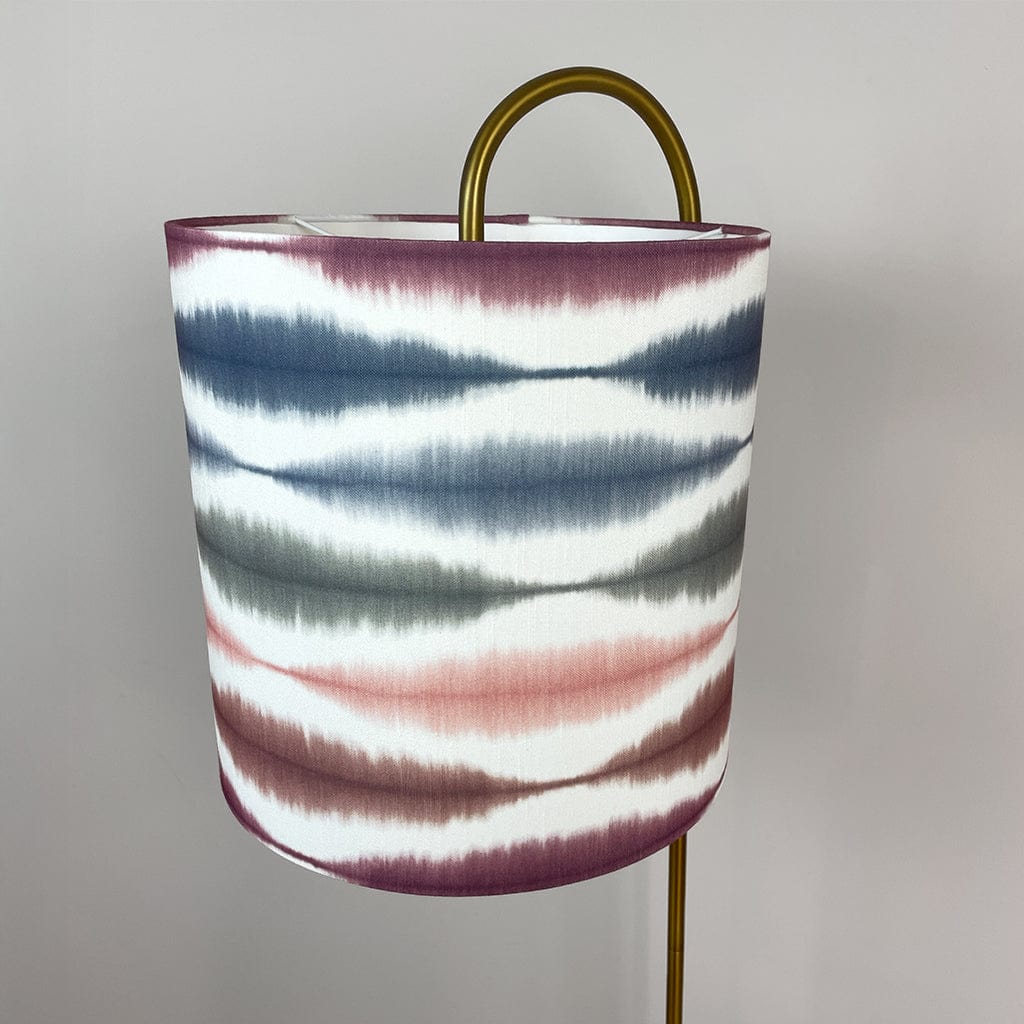 Bronze Idra Floor Lamp with Usuko Cranberry/Rose Lampshade