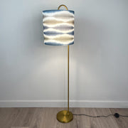 Bronze Idra Floor Lamp with Usuko Ink/Slate Lampshade