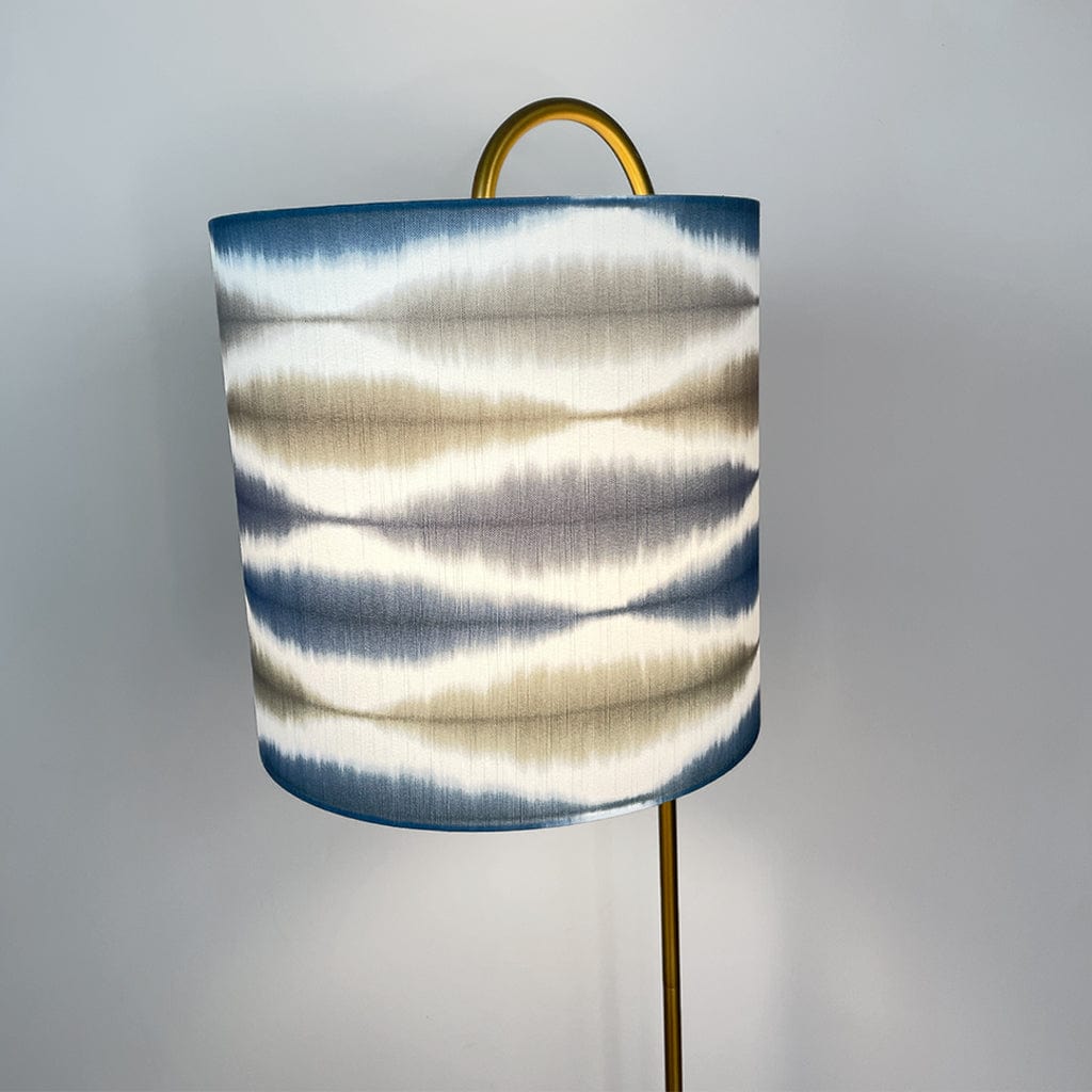 Bronze Idra Floor Lamp with Usuko Ink/Slate Lampshade