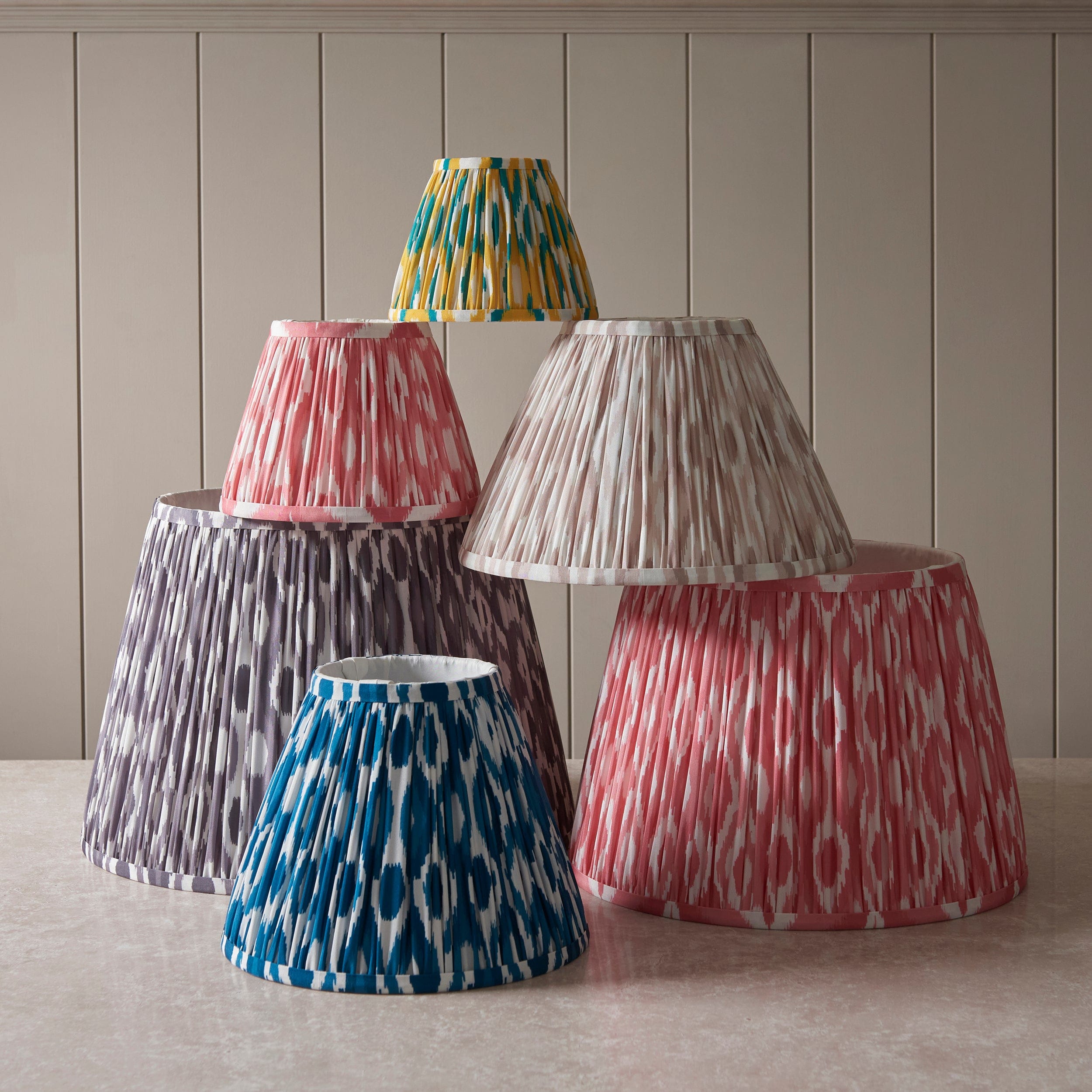 Ikat Pleated Shade - Natural