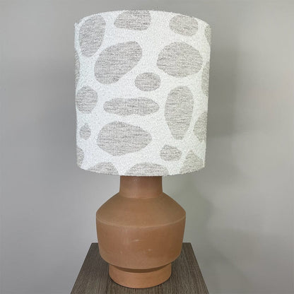 Inna Natural Urn Terracotta Table Lamp with Bodie Ecru Boucle Shade