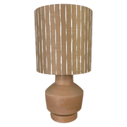 Inna Natural Urn Terracota Table Lamp with Luis Desert Lampshade