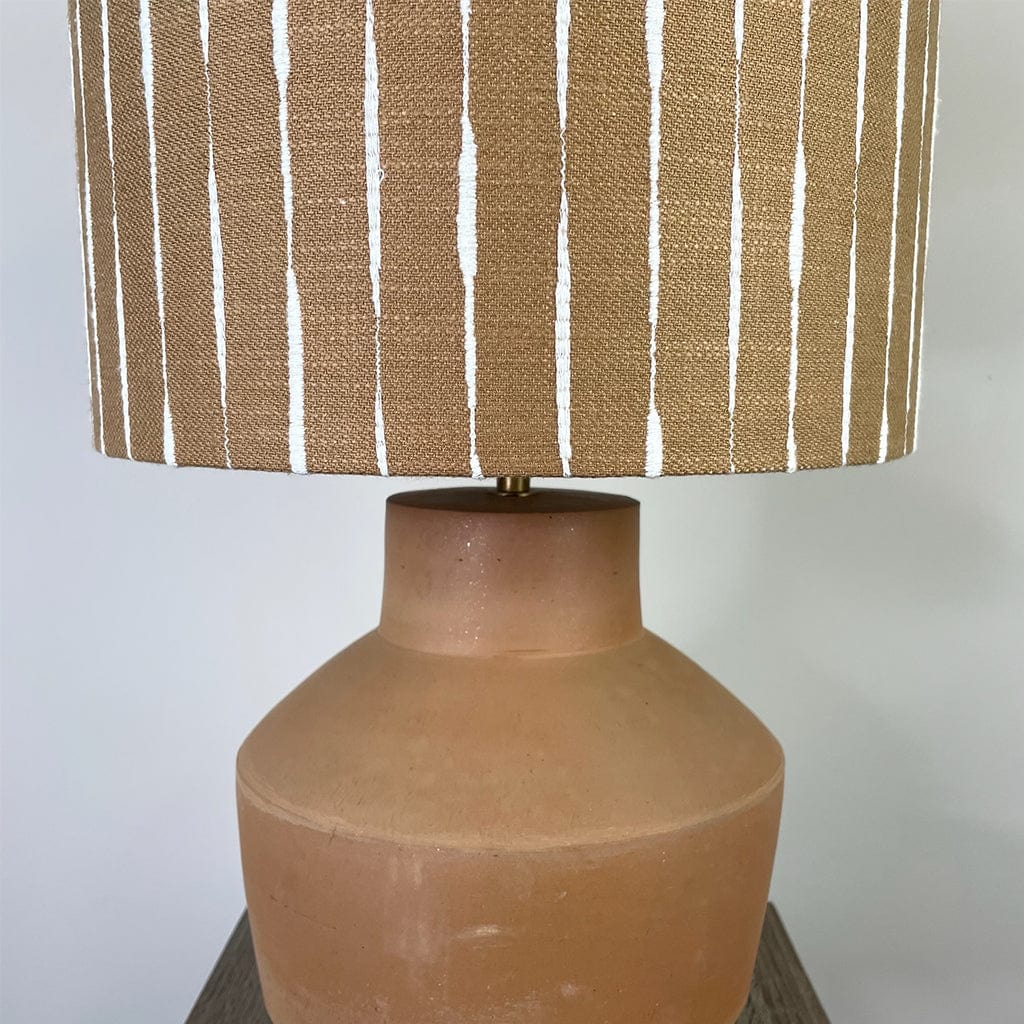 Inna Natural Urn Terracota Table Lamp with Luis Desert Lampshade