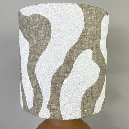 Inna Natural Urn Terracotta Table Lamp with Sigrid Birch Boucle Shade