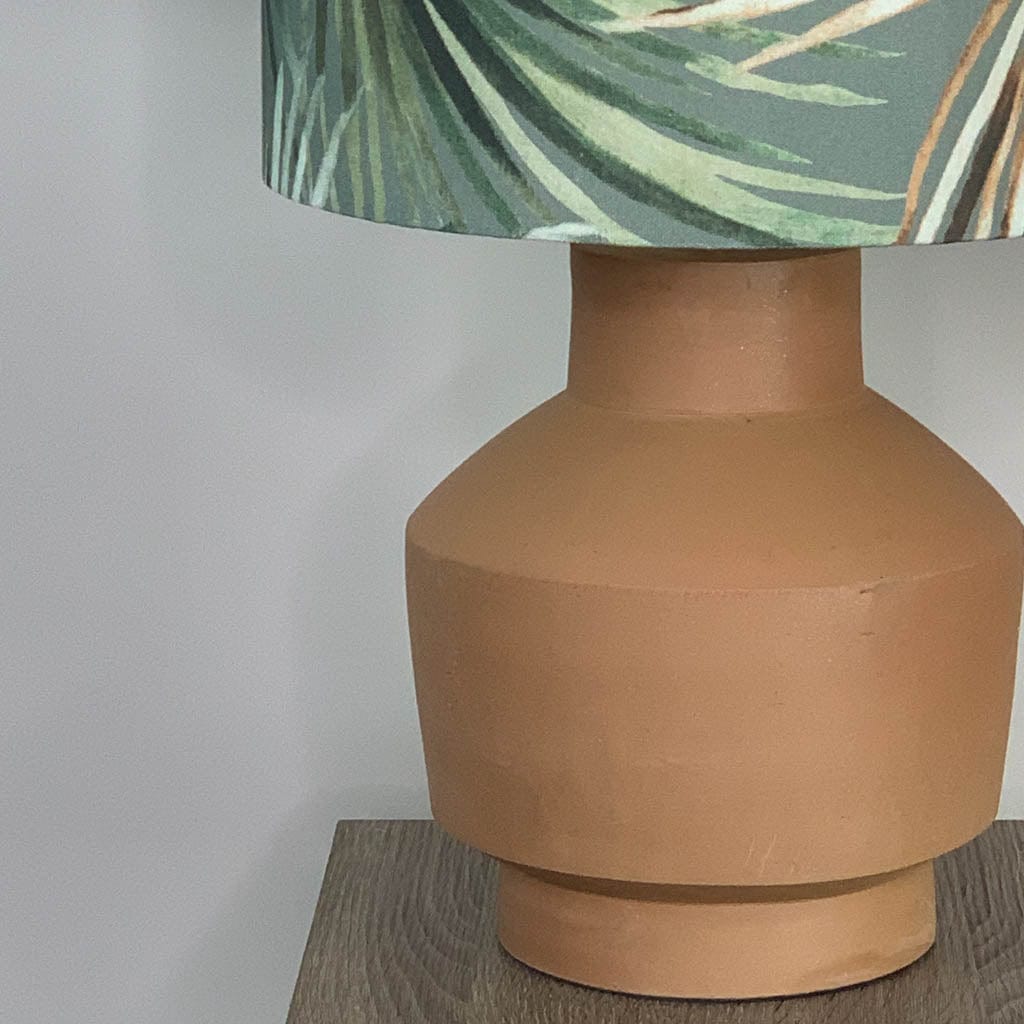 Inna Natural Urn Terracotta Table Lamp with Azumi Eden Shade