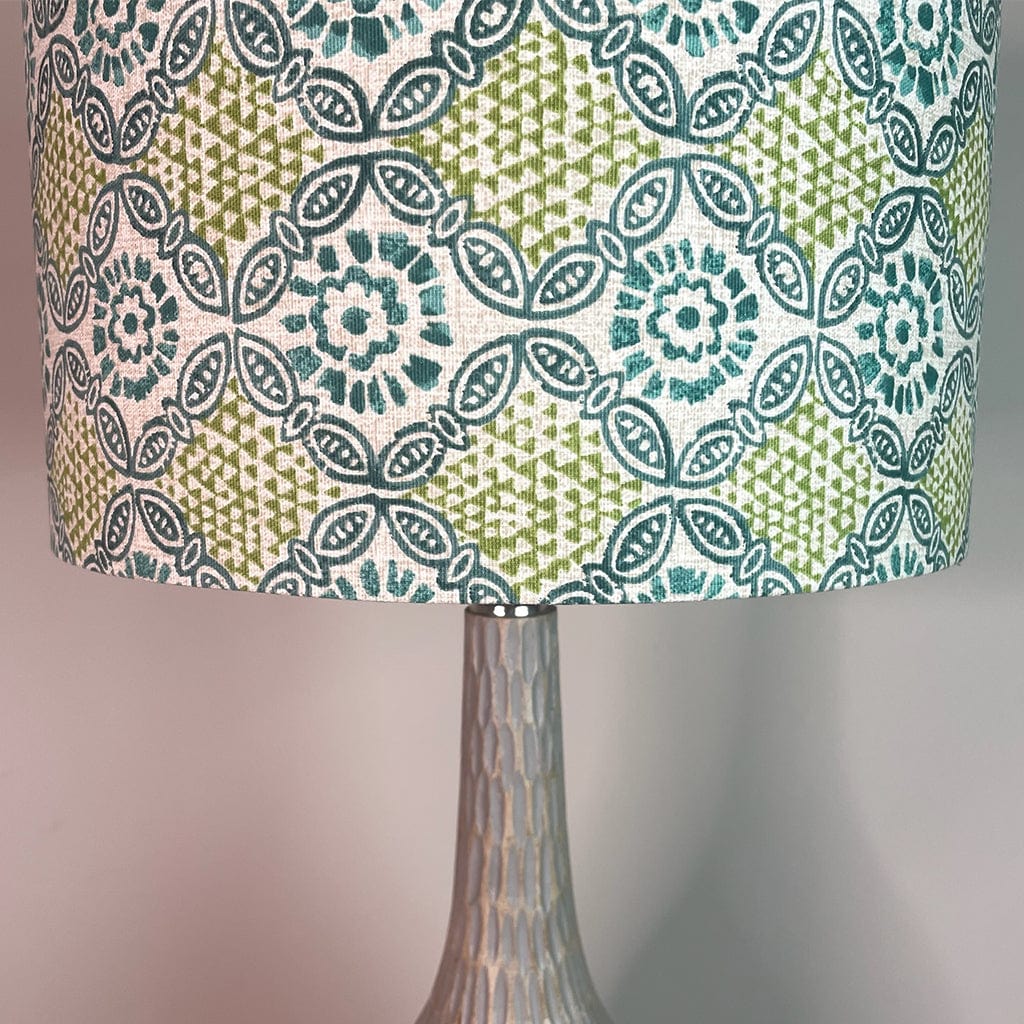 Ioan Grey Engraved Table Lamp with Stardust Opal Shade