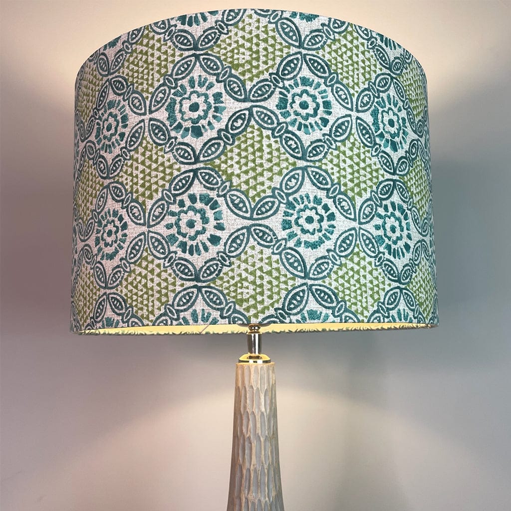 Ioan Grey Engraved Table Lamp with Stardust Opal Shade