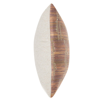 Decorative pillow with two-tone pattern on a white background