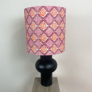 Isle Black Table Lamp with Choice of Ikat Shade