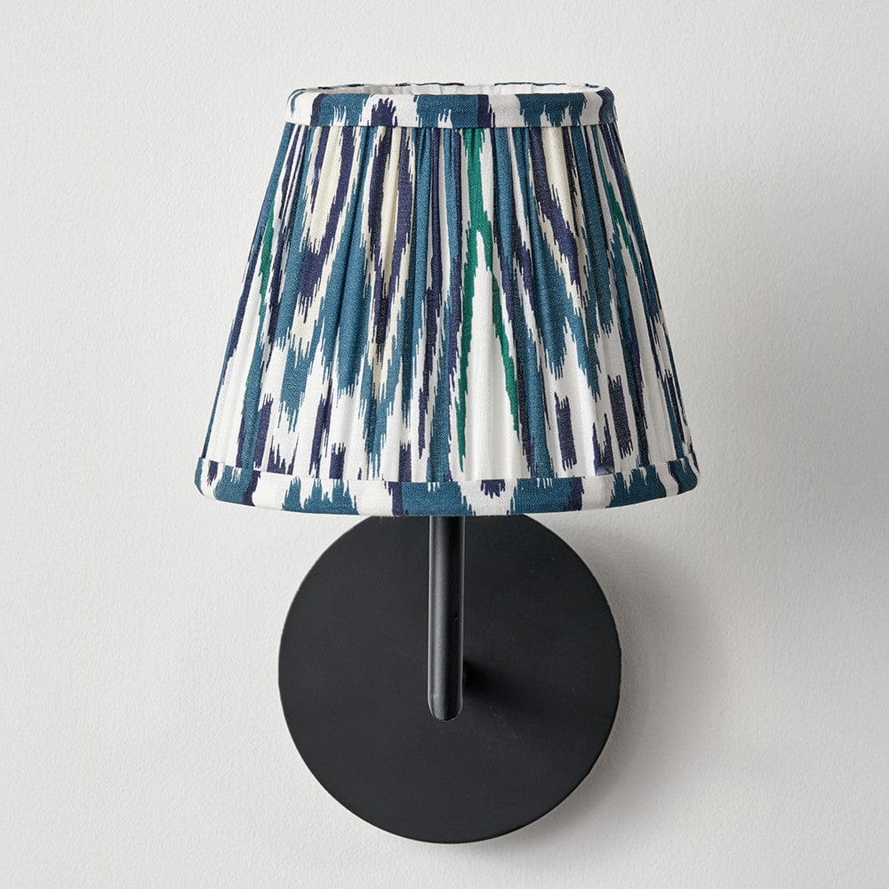 Izara 16cm Ikat Patterned Mushroom Pleat Tapered Lampshade