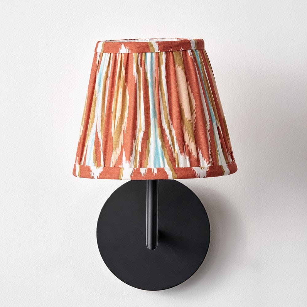 Izara 16cm Ikat Patterned Mushroom Pleat Tapered Lampshade