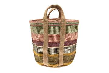 Mutlicoloured Jute Storage Basket