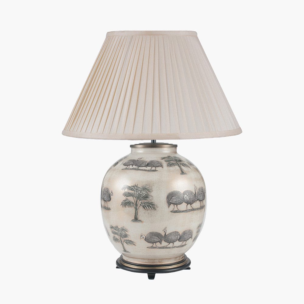 Jenny Worrall Guinea Fowl Large Round Table Lamp