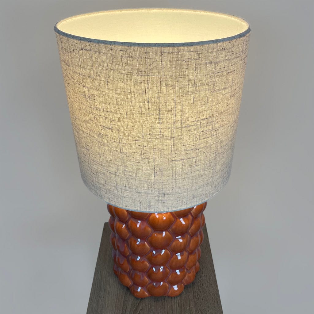 Jaffa Orange Glaze Table Lamp With Shade