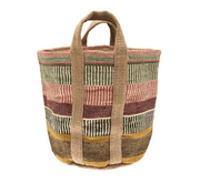 Mutlicoloured Jute Storage Basket