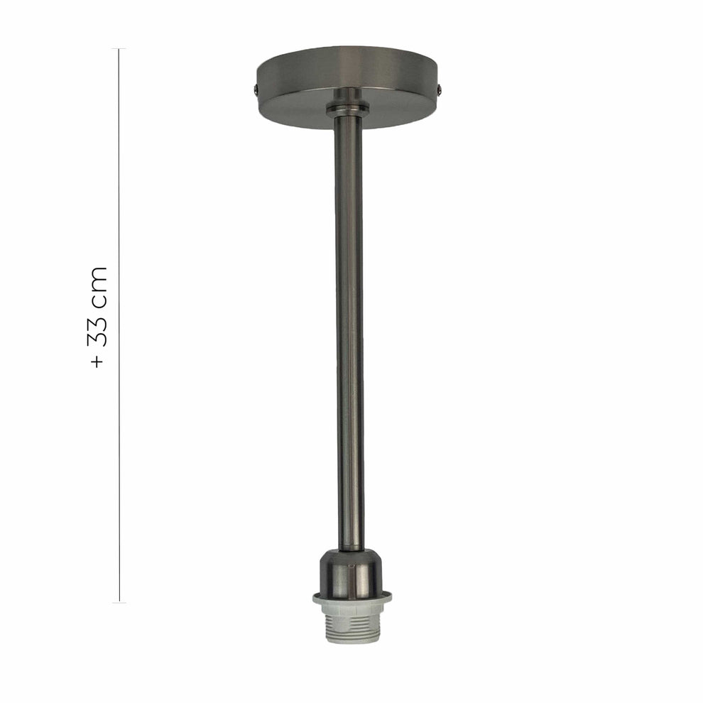 Brushed Steel Pendant Light Fitting Cotterell & Co