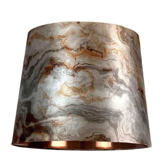 Pecan Spice Carrara Marble Effect Large Troika Pendant Shade