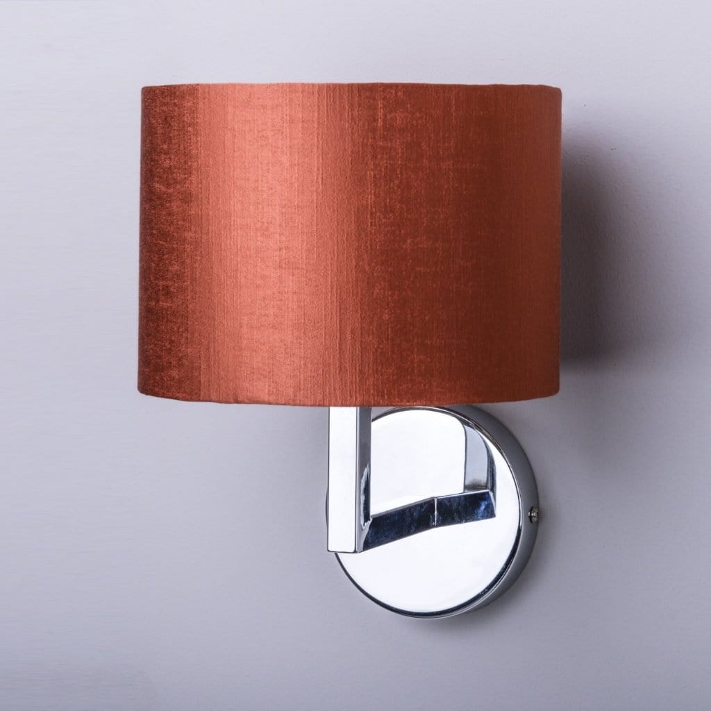 Emma Polished Chrome Wall Light with Choice of Shade