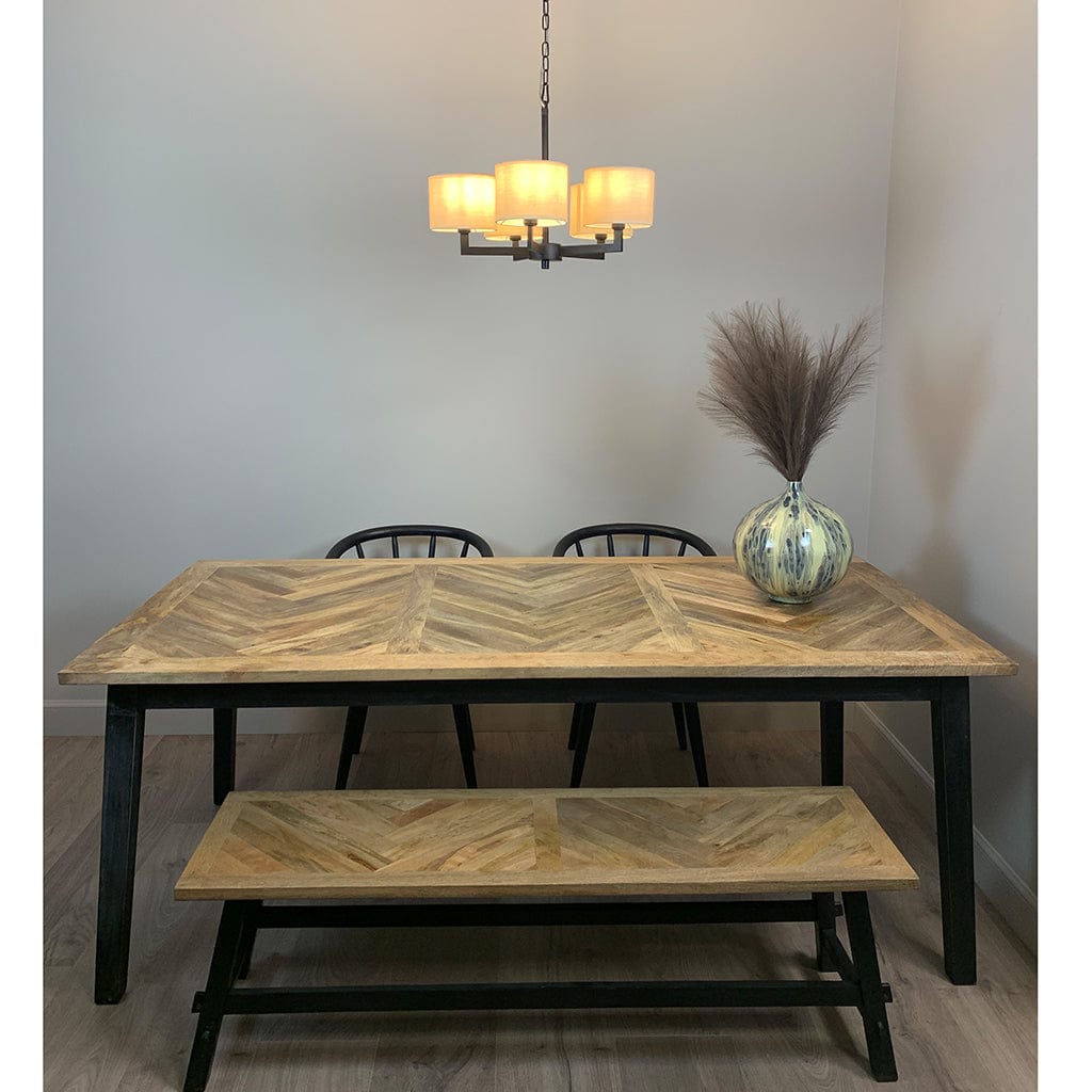 Hallburn Matt Black 5 Light Ceiling Fitting