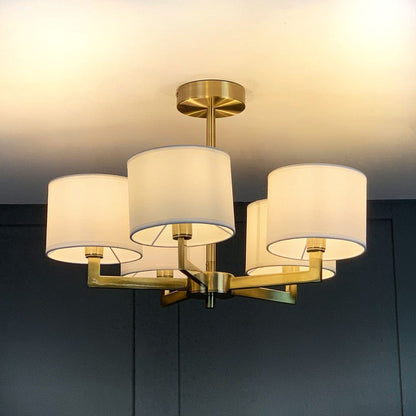 Hallburn Antique Brass 5 Light Ceiling Fitting