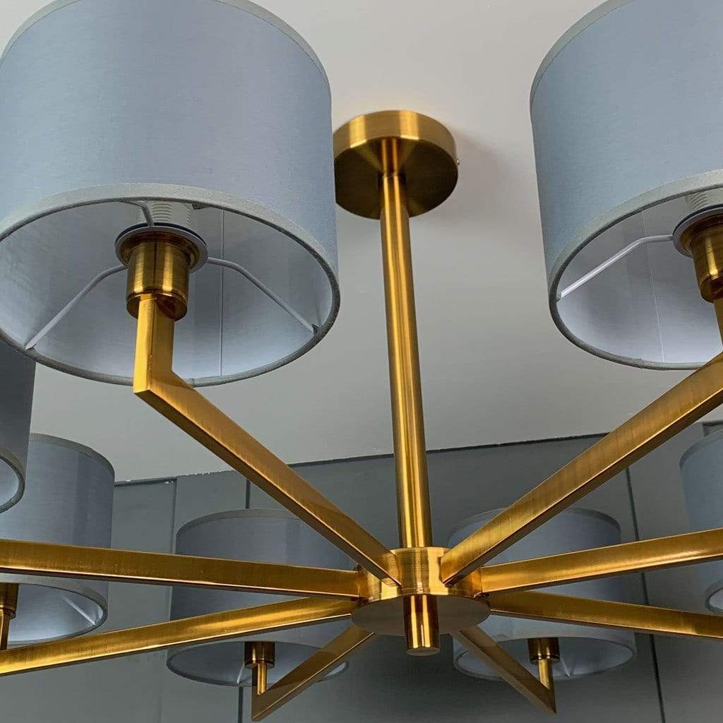 Hallburn Large Antique Gold 8 Light Ceiling Fitting