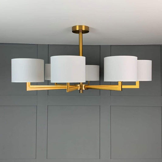 Hallburn Antique Gold 8 Light Ceiling Fitting