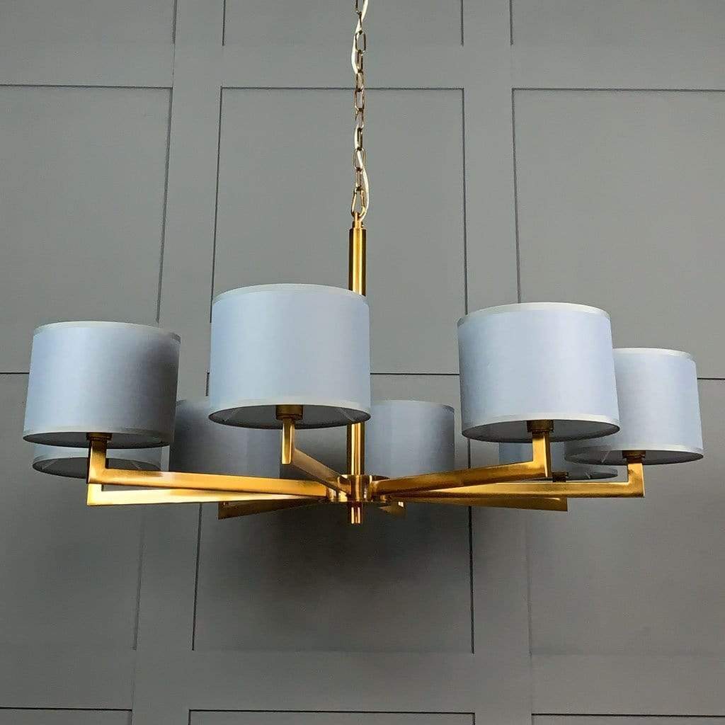 Hallburn Large Antique Gold 8 Light Ceiling Fitting