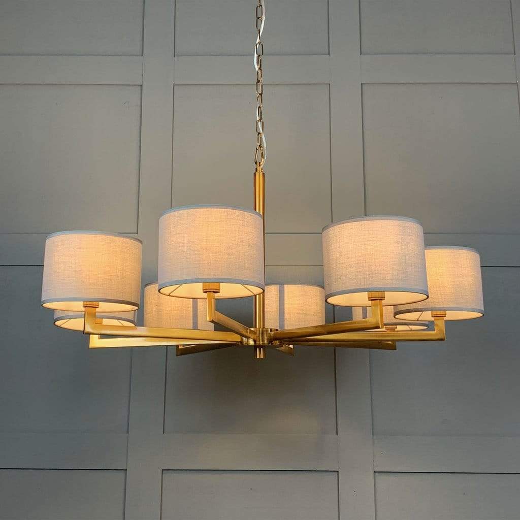Hallburn Large Antique Gold 8 Light Ceiling Fitting