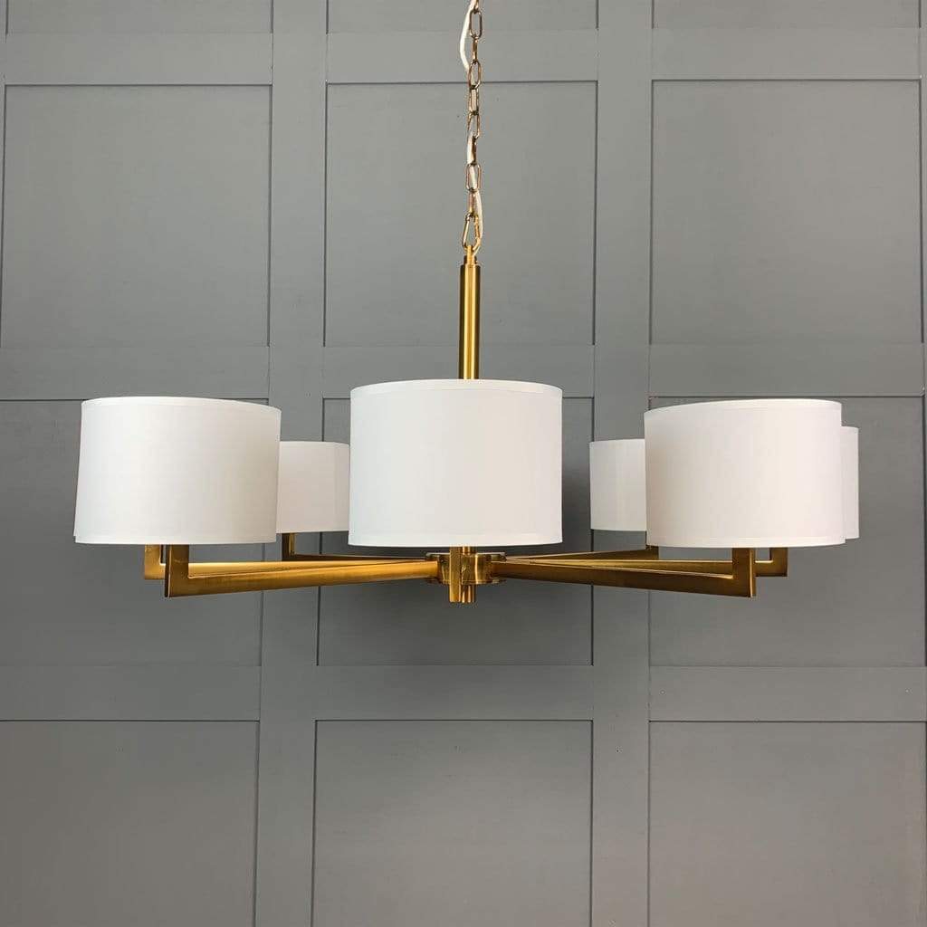 Hallburn Large Antique Gold 8 Light Ceiling Fitting