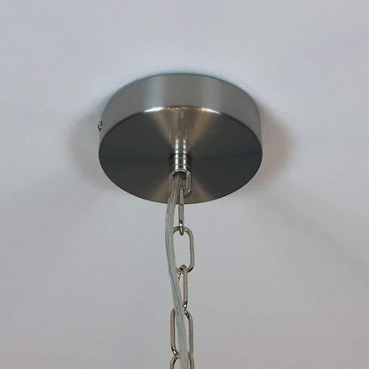 Hallburn Large Brushed Steel 8 Light Ceiling Fitting