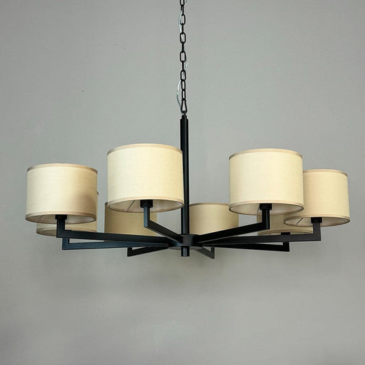 Hallburn Large Matt Black 8 Light Ceiling Fitting