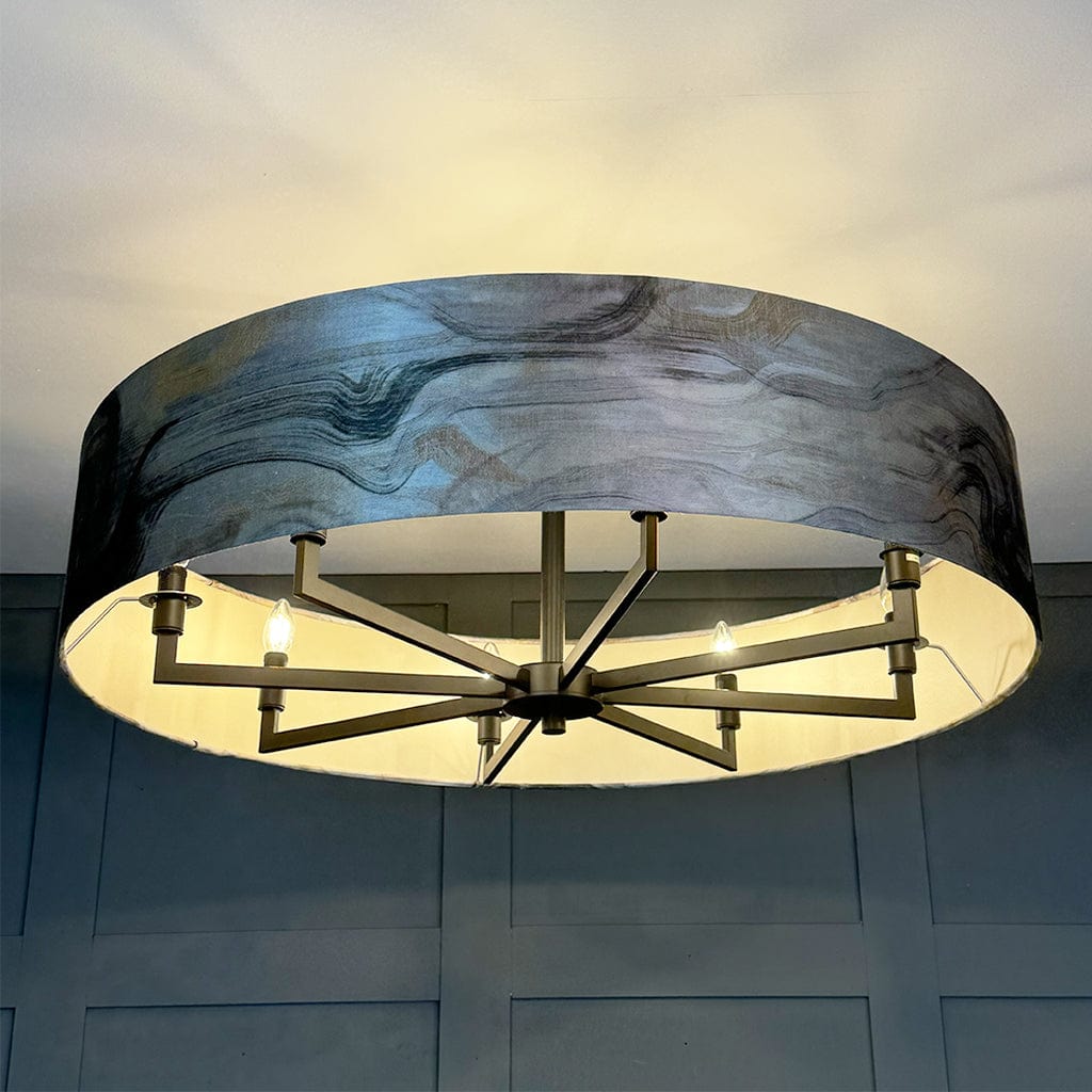 Circa 8 Light Matt Black with Tessuto Nero