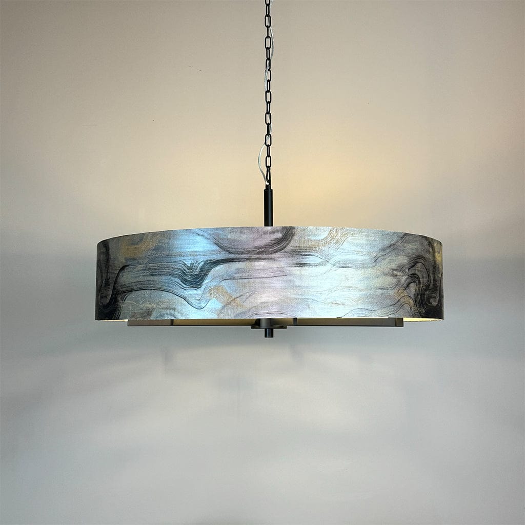 Circa 8 Light Matt Black with Tessuto Nero