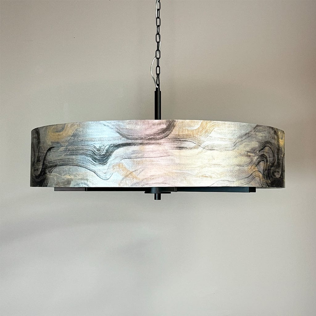 Circa 8 Light Matt Black with Tessuto Nero