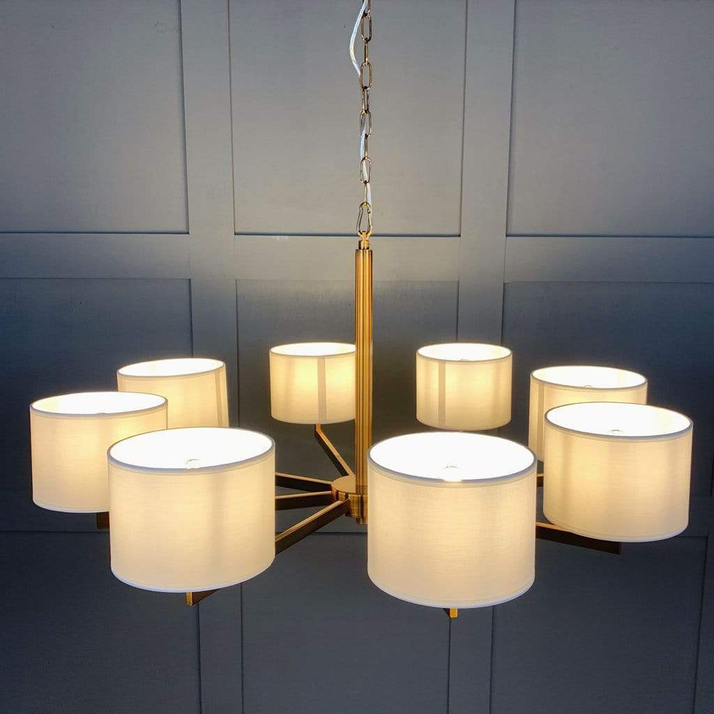 Hallburn Large Antique Gold 8 Light Ceiling Fitting