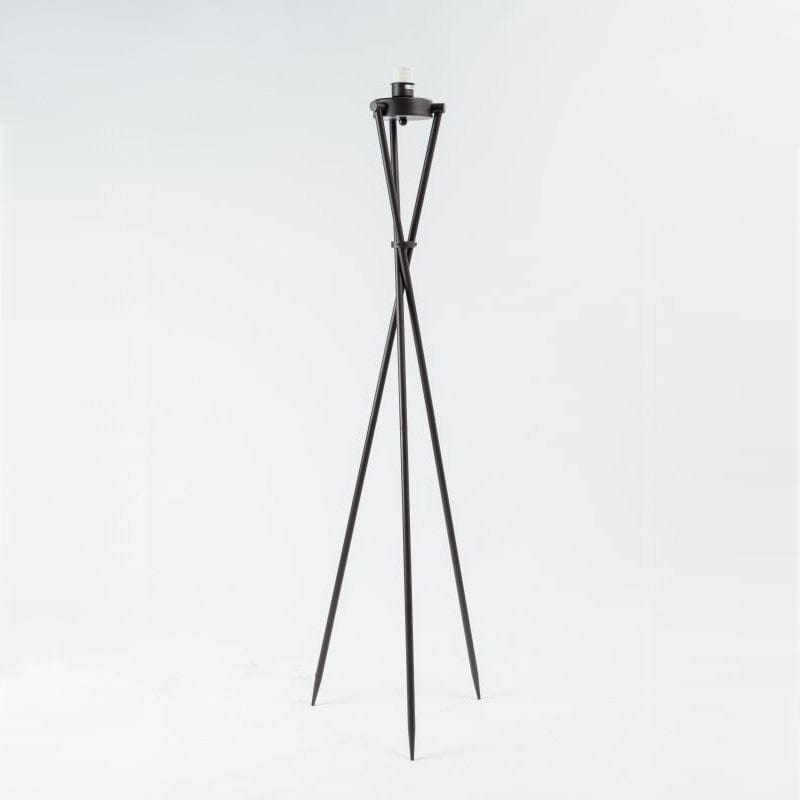 Black Brondby Tripod Floor Lamp with Passiflora Kingfisher Shade