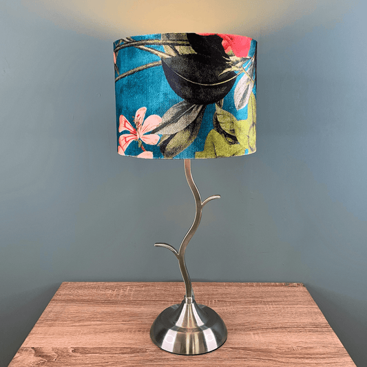 Elm Brushed Steel Table Lamp with Choice of Table Lamp