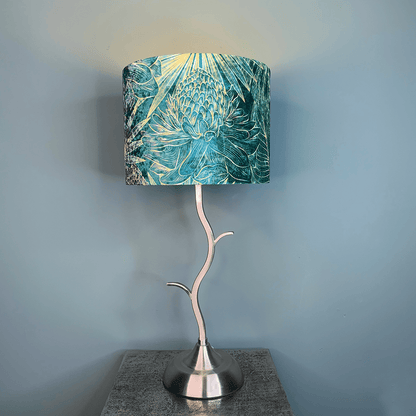 Elm Brushed Steel Table Lamp with Choice of Table Lamp