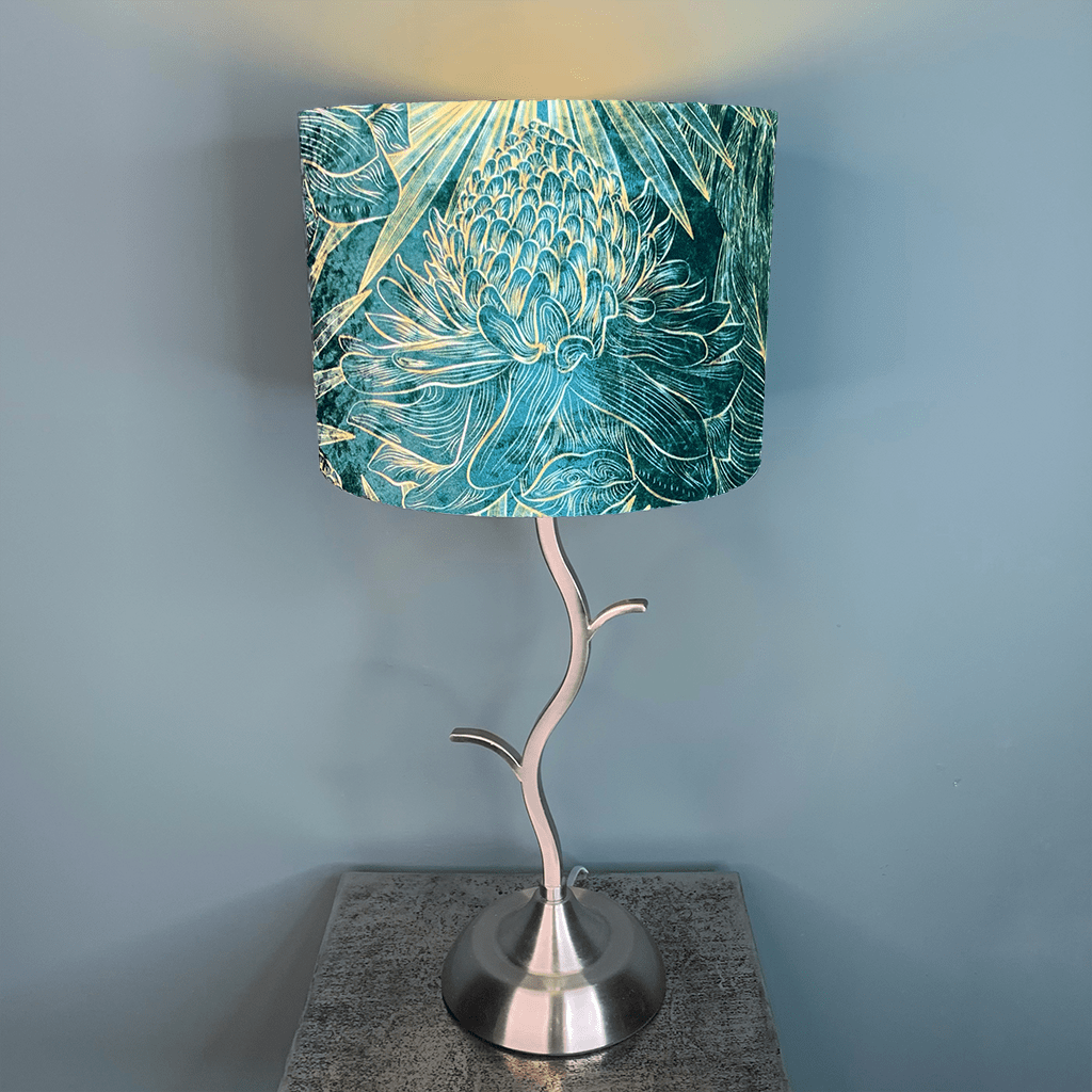 Elm Brushed Steel Table Lamp with Choice of Table Lamp