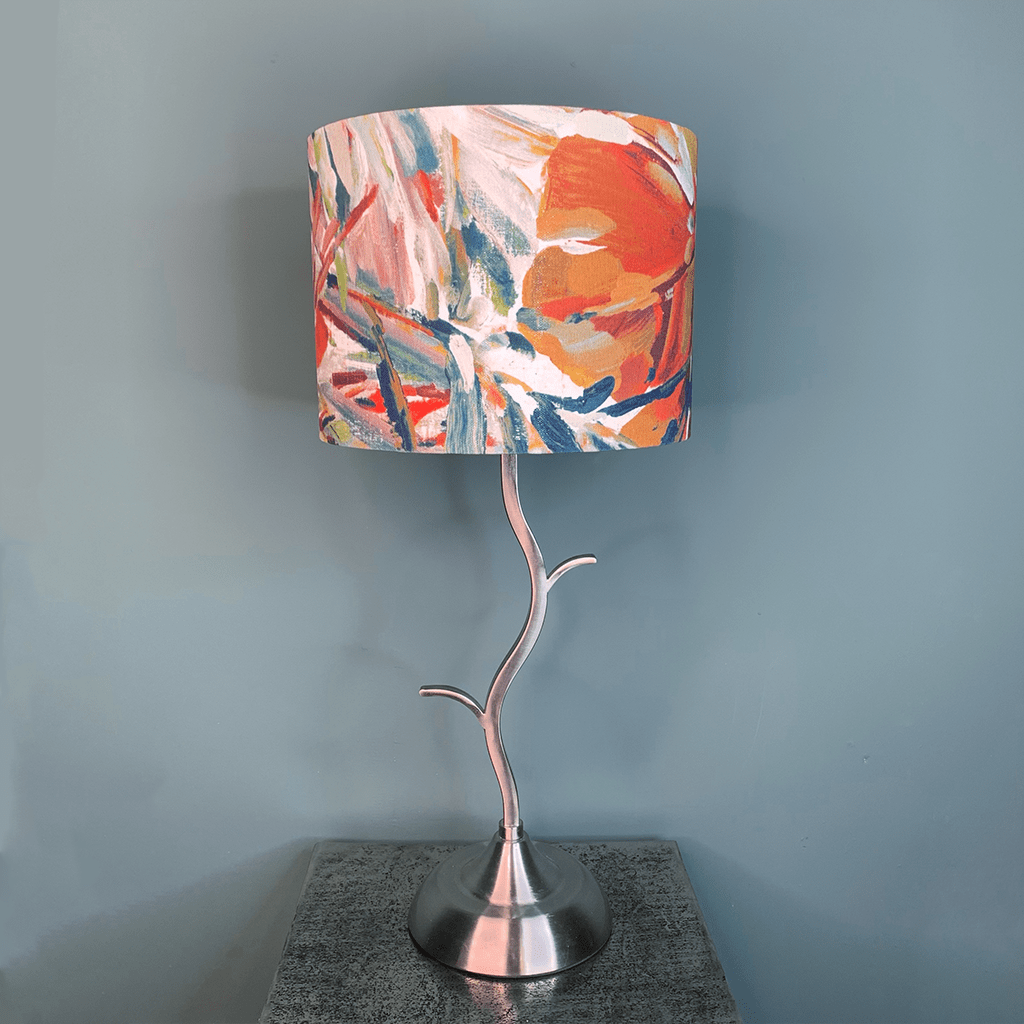 Elm Brushed Steel Table Lamp with Choice of Table Lamp