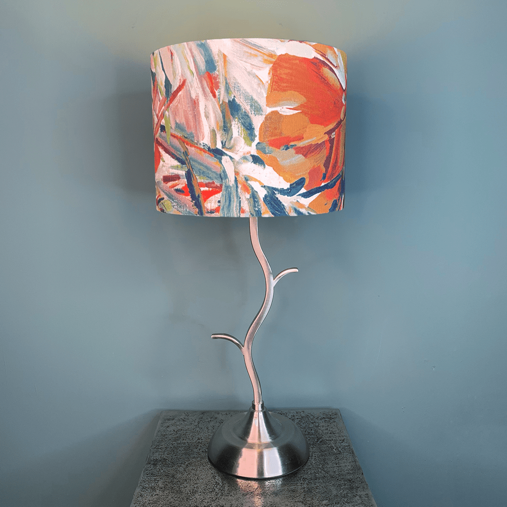 Elm Brushed Steel Table Lamp with Choice of Table Lamp