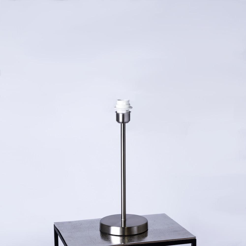 Belford Brushed Steel Table Lamp with Choice of Plain Shade