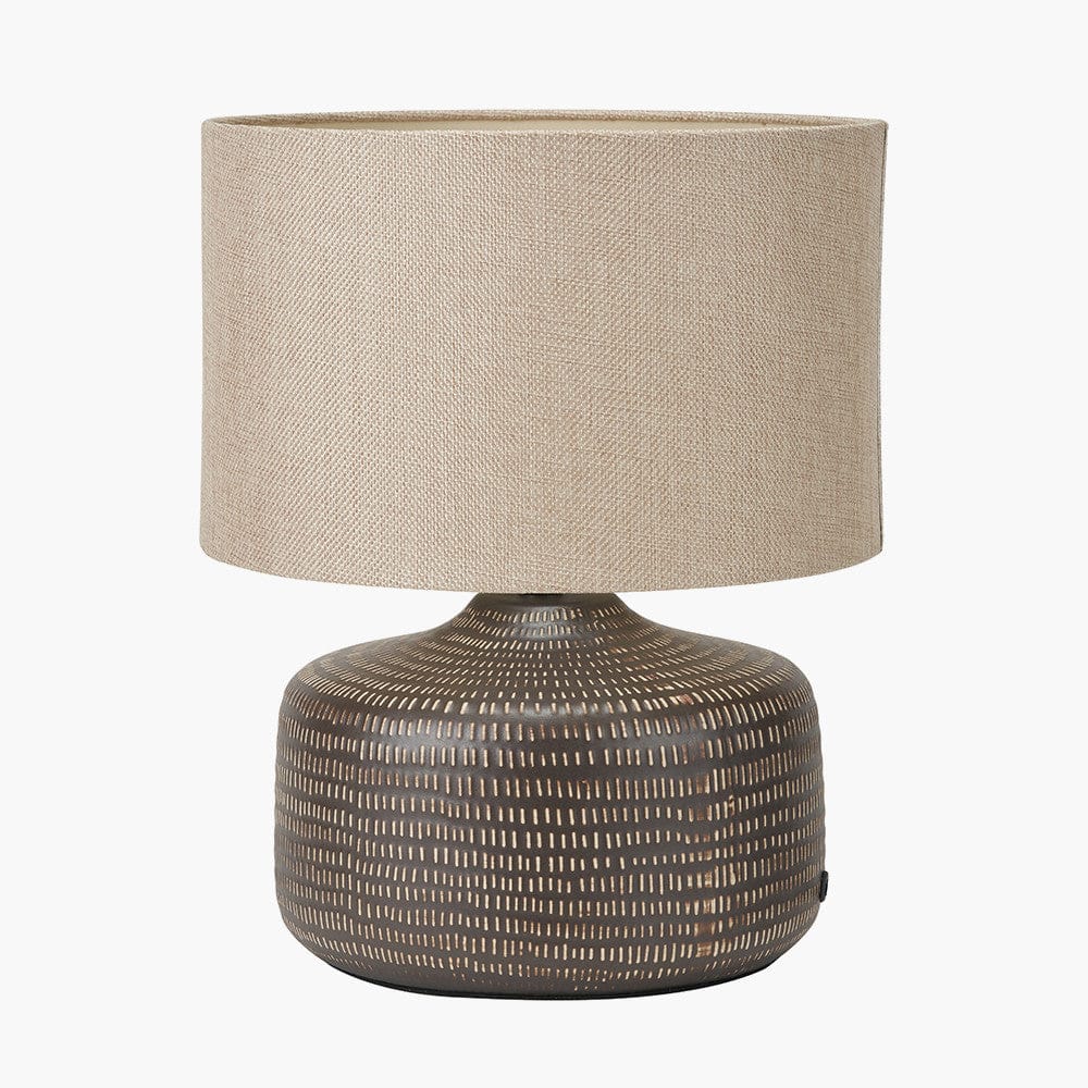 Kai Earth Colour Textured Ceramic Table Lamp
