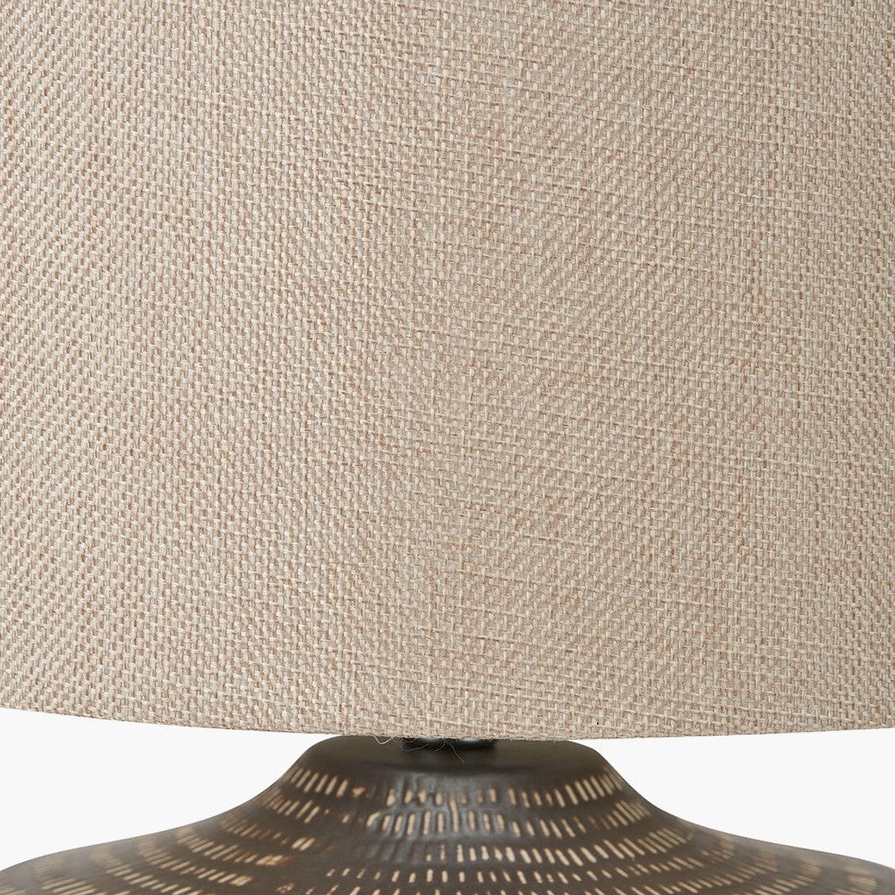 Kai Earth Colour Textured Ceramic Table Lamp