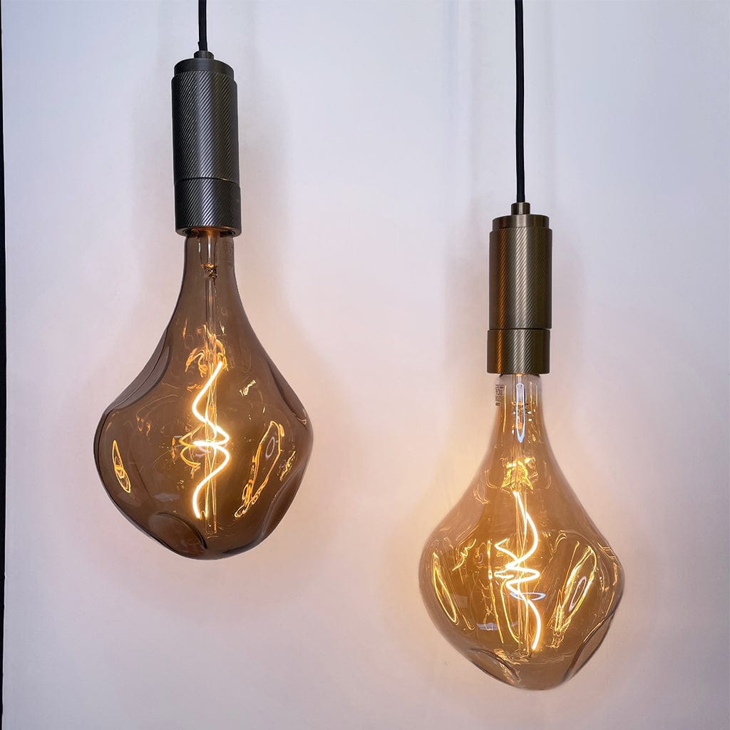 Knurled Metal Suspension with Organic XXL Bulb